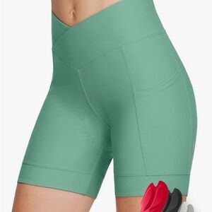 Baleaf Women's Olive Bike Shorts